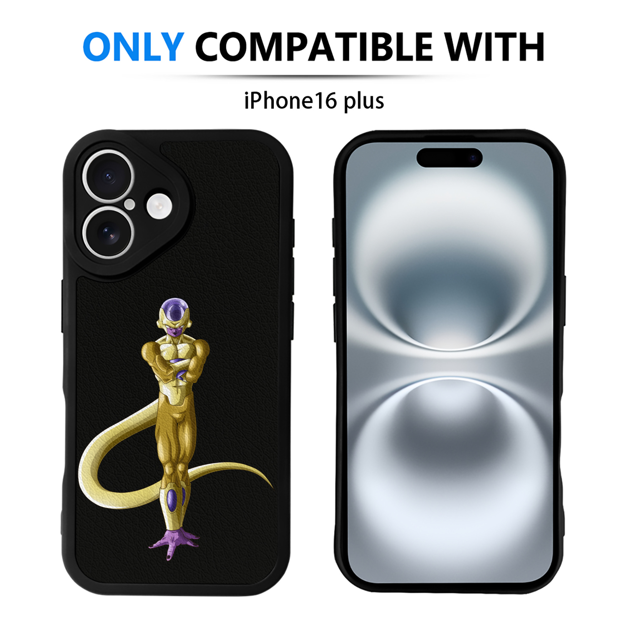（画像用） ドラゴンボール フリーザ DRAGON BALL Frieza 【iPhone 16シリーズ対応】シリコンスマホケース（レザー調） 材質：シリコン